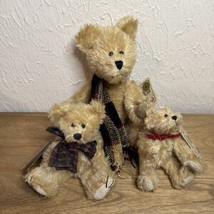 Boyds Bears Mohair Series Lot 3 Plush Bears Arthur C Dwight D Adams F Bearington